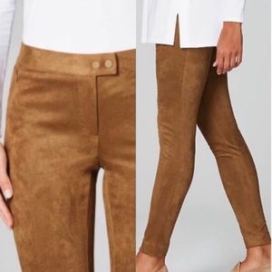 J. JILL Vegan Suede Ankle Leggings L NWT